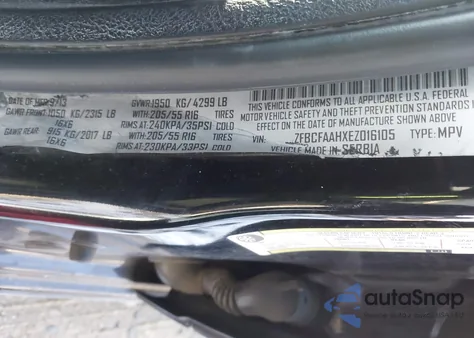 2014 Fiat 500L Pop из США, поврежденный, VIN ZFBCFAAHXEZ016105